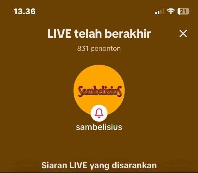 Live Perdana Tiktok